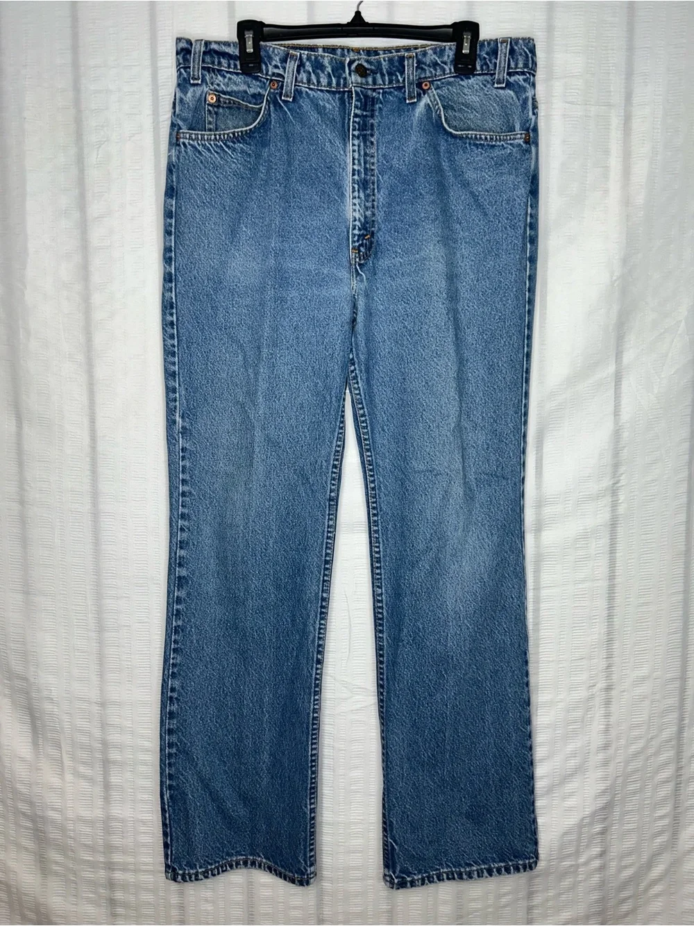 VTG Y2K Levis 517 Jeans Men 34x32 Blue 90s Orange Tab Bootcut Made USA Excellent